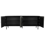 Atlas 4 Door Sideboard, Black/White-Furniture - Storage-High Fashion Home
