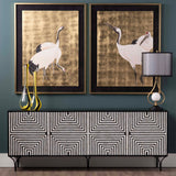 Atlas 4 Door Sideboard, Black/White-Furniture - Storage-High Fashion Home