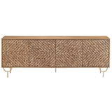 Tuscany 4 Door Sideboard, Natural-Furniture - Storage-High Fashion Home