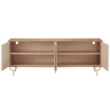 Tuscany 4 Door Sideboard, Natural-Furniture - Storage-High Fashion Home