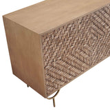 Tuscany 4 Door Sideboard, Natural-Furniture - Storage-High Fashion Home