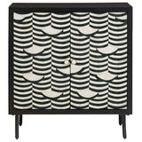 Capella 2 Door Cabinet, Black/White-Furniture - Storage-High Fashion Home