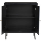Capella 2 Door Cabinet, Black/White-Furniture - Storage-High Fashion Home