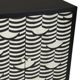 Capella 2 Door Cabinet, Black/White-Furniture - Storage-High Fashion Home