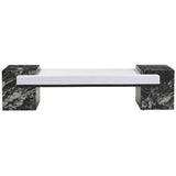 Massimo Bench, Black Marble-Furniture - Benches-High Fashion Home