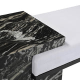 Massimo Bench, Black Marble-Furniture - Benches-High Fashion Home