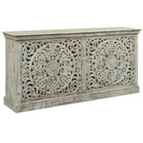 Sundara 4 Door Sideboard, Taupe-Furniture - Storage-High Fashion Home