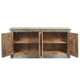 Sundara 4 Door Sideboard, Taupe-Furniture - Storage-High Fashion Home