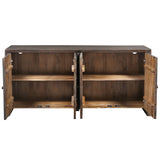 Elston 4 Door Sideboard, Brown-Furniture - Storage-High Fashion Home