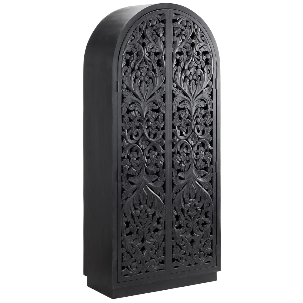 Sable Tall Cabinet, Black-Furniture - Storage-High Fashion Home