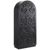 Sable Tall Cabinet, Black-Furniture - Storage-High Fashion Home