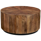 Hudson Drum Coffee Table, Natural-Furniture - Accent Tables-High Fashion Home
