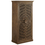 Adriana Tall Cabinet, Brown-Furniture - Storage-High Fashion Home