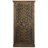 Adriana Tall Cabinet, Brown-Furniture - Storage-High Fashion Home