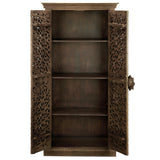 Adriana Tall Cabinet, Brown-Furniture - Storage-High Fashion Home