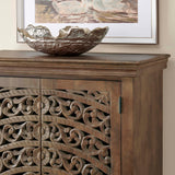 Adriana Tall Cabinet, Brown-Furniture - Storage-High Fashion Home