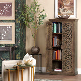 Adriana Tall Cabinet, Brown-Furniture - Storage-High Fashion Home