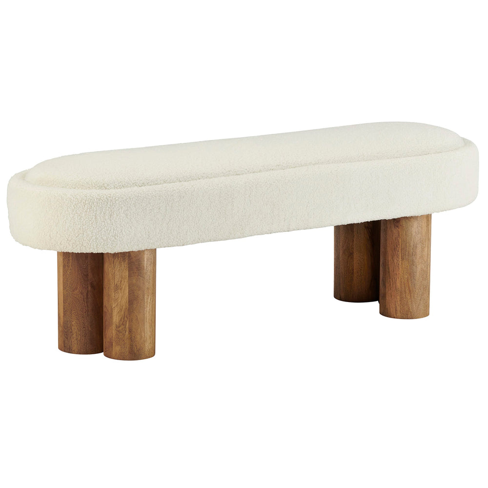 Willow Bench, Cream-Furniture - Benches-High Fashion Home