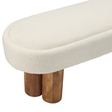 Willow Bench, Cream-Furniture - Benches-High Fashion Home