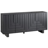 Dylan 4 Door Sideboard, Black-Furniture - Storage-High Fashion Home