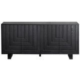 Dylan 4 Door Sideboard, Black-Furniture - Storage-High Fashion Home