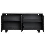 Dylan 4 Door Sideboard, Black-Furniture - Storage-High Fashion Home