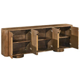 Adler 6 Door Sideboard, Brown-Furniture - Storage-High Fashion Home