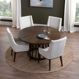 Brunswick Round Dining Table, Brown-Furniture - Dining-High Fashion Home