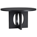 Wyndham Round Dining Table, Black-Furniture - Dining-High Fashion Home