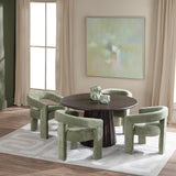 Calloway Round Dining Table, Dark Brown