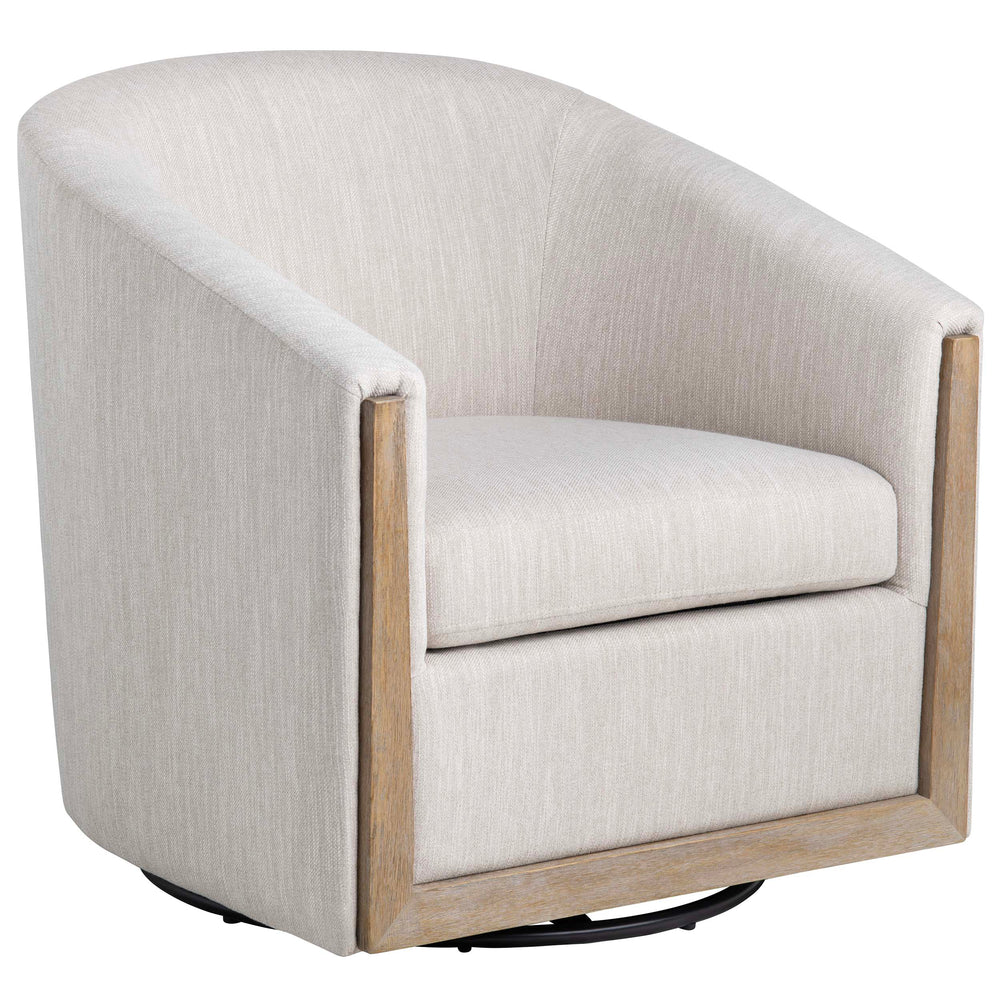 Bennett Swivel Chair, Cream