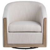 Bennett Swivel Chair, Cream
