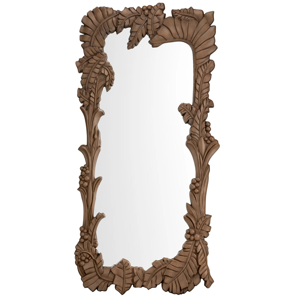 Chateau Leaf Mirror, Brown
