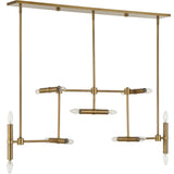 Cadre 14 Light Pendant, Antique Brass-Lighting-High Fashion Home