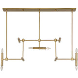 Cadre 14 Light Pendant, Antique Brass-Lighting-High Fashion Home