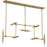 Cadre 14 Light Pendant, Antique Brass-Lighting-High Fashion Home