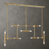 Cadre 14 Light Pendant, Antique Brass-Lighting-High Fashion Home