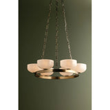 Caelum 6 Light Chandelier, Patina Brass
