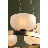 Caelum 6 Light Chandelier, Patina Brass