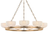 Caelum 9 light Chandelier, Patina Brass