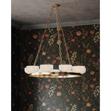 Caelum 9 light Chandelier, Patina Brass