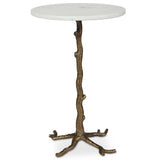 Calais Accent Table, Antique Brass