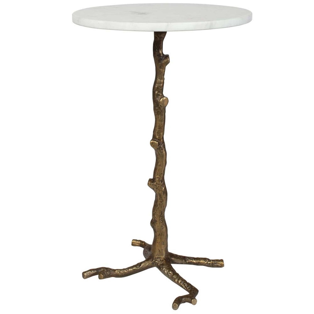 Calais Accent Table, Antique Brass