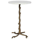 Calais Accent Table, Antique Brass