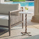 Calais Accent Table, Antique Brass