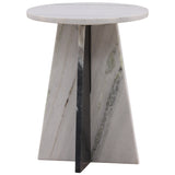 Caldwell Marble Side Table, Black/White