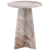 Caldwell Marble Side Table, Brown