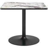 Caliza Dining Table, Gray/Black-Furniture - Dining-High Fashion Home