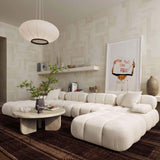 Calliope 6 Piece Modular U-Sectional, Cream-Furniture - Sofas-High Fashion Home