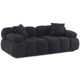 Calliope Modular Loveseat, Black-Furniture - Sofas-High Fashion Home